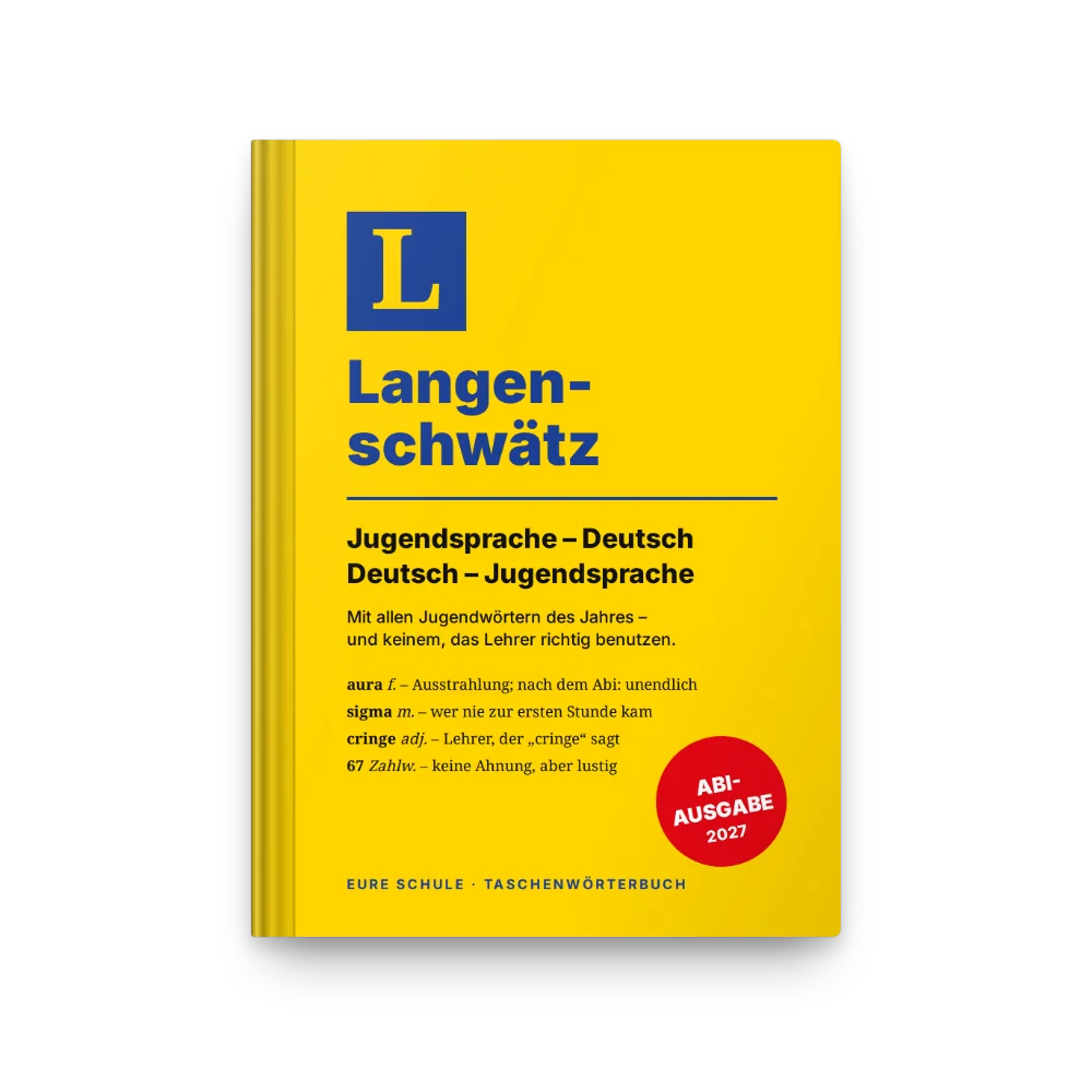 Abibuch-Cover „Langenschwätz“: Gelbes Taschenwörterbuch: Langenschwätz, Jugendsprache–Deutsch, Abi-Ausgabe